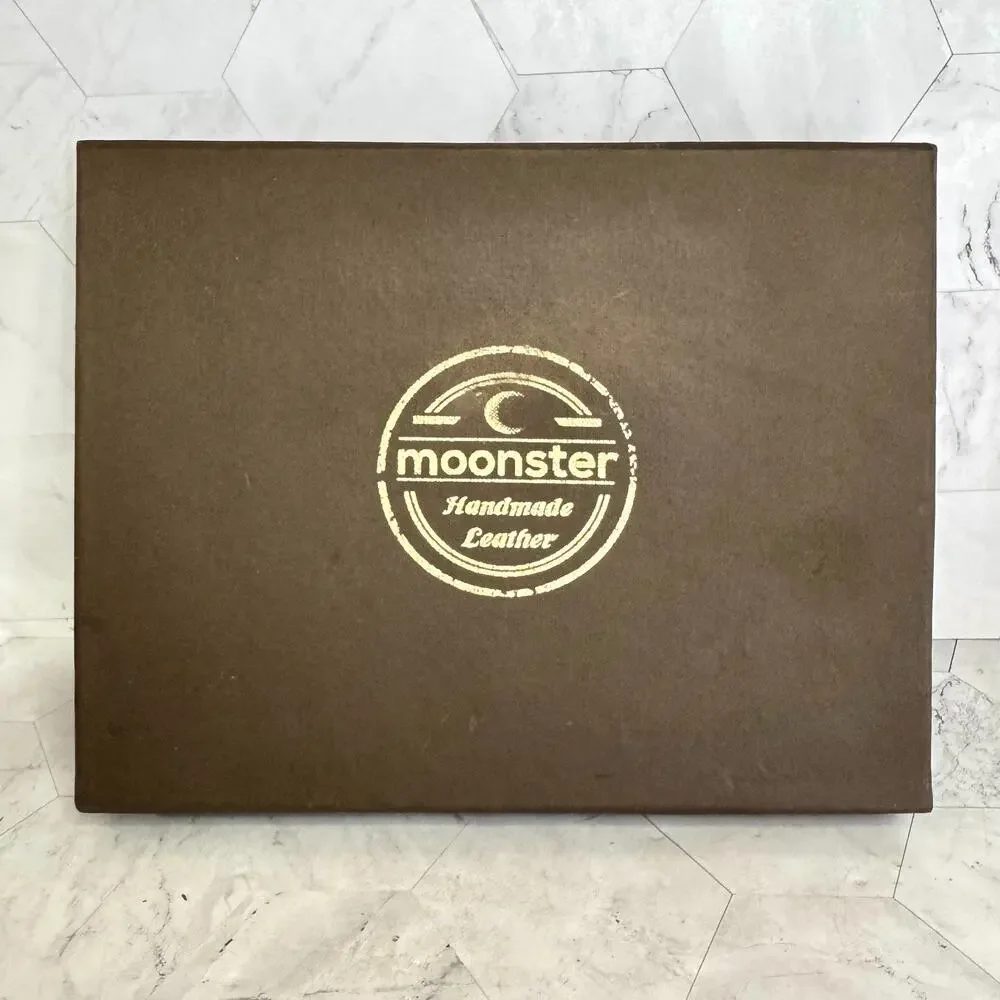 NIB Moonster Leather Journal Handmade Heart Cover 5x7